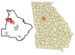 Henry County Georgia Incorporated and Unincorporated areas Stockbridge Highlighted